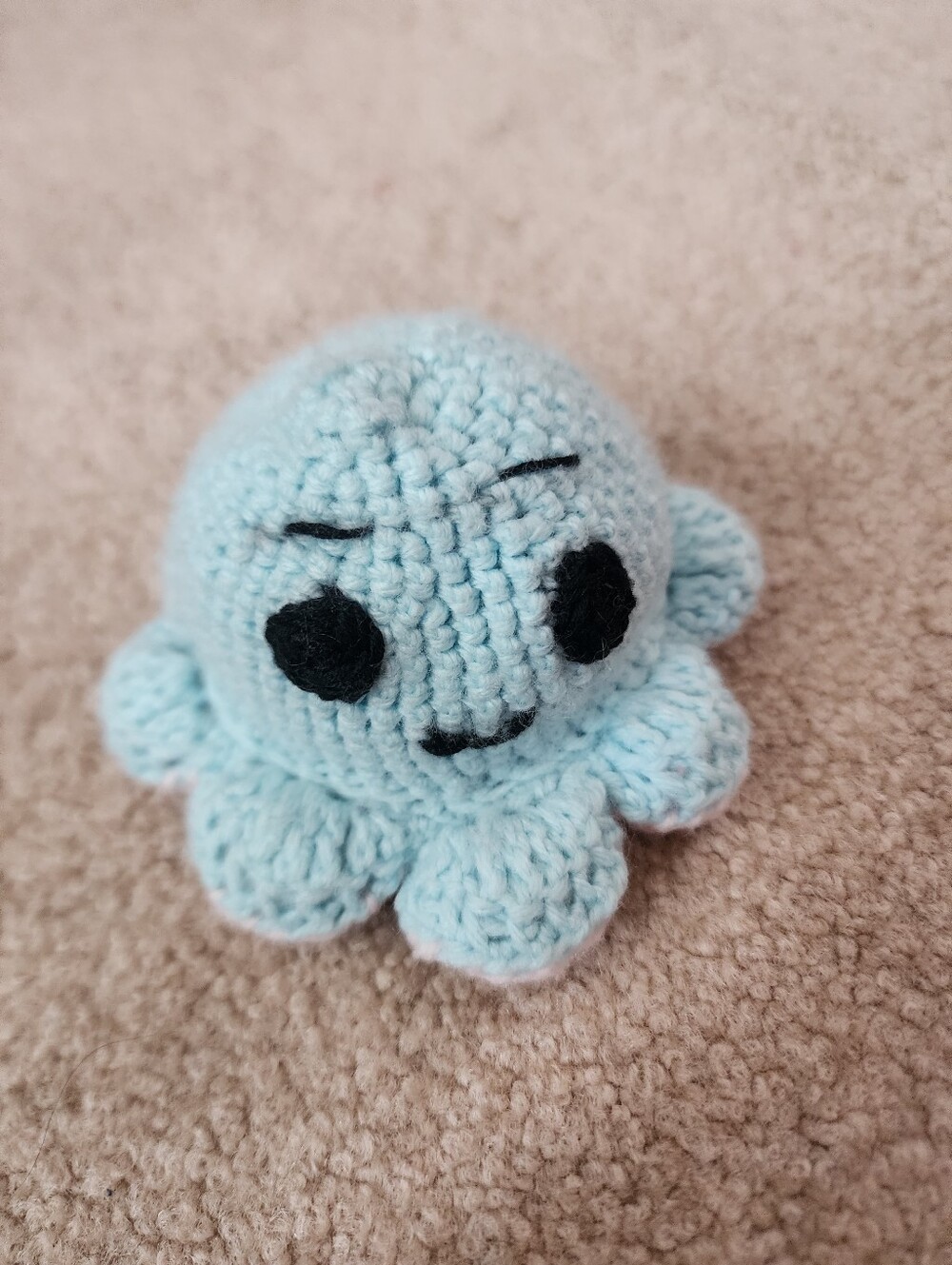 Handmade Crochet Octopus Reversible Plushie